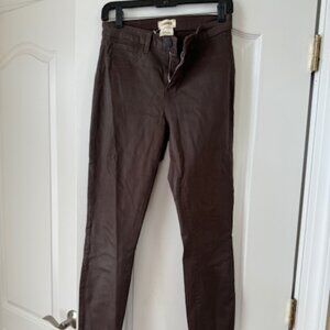 L'Agence Brown Coated Denim Pants, Size 27